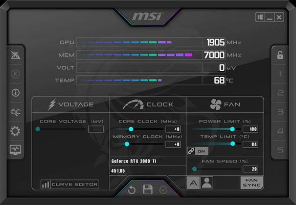 MSIアフターバーナーのプロモーション用静止画